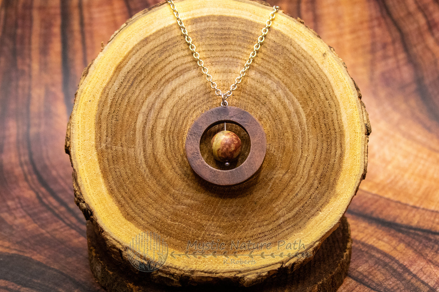 Gemstone Bead Fidget Necklace