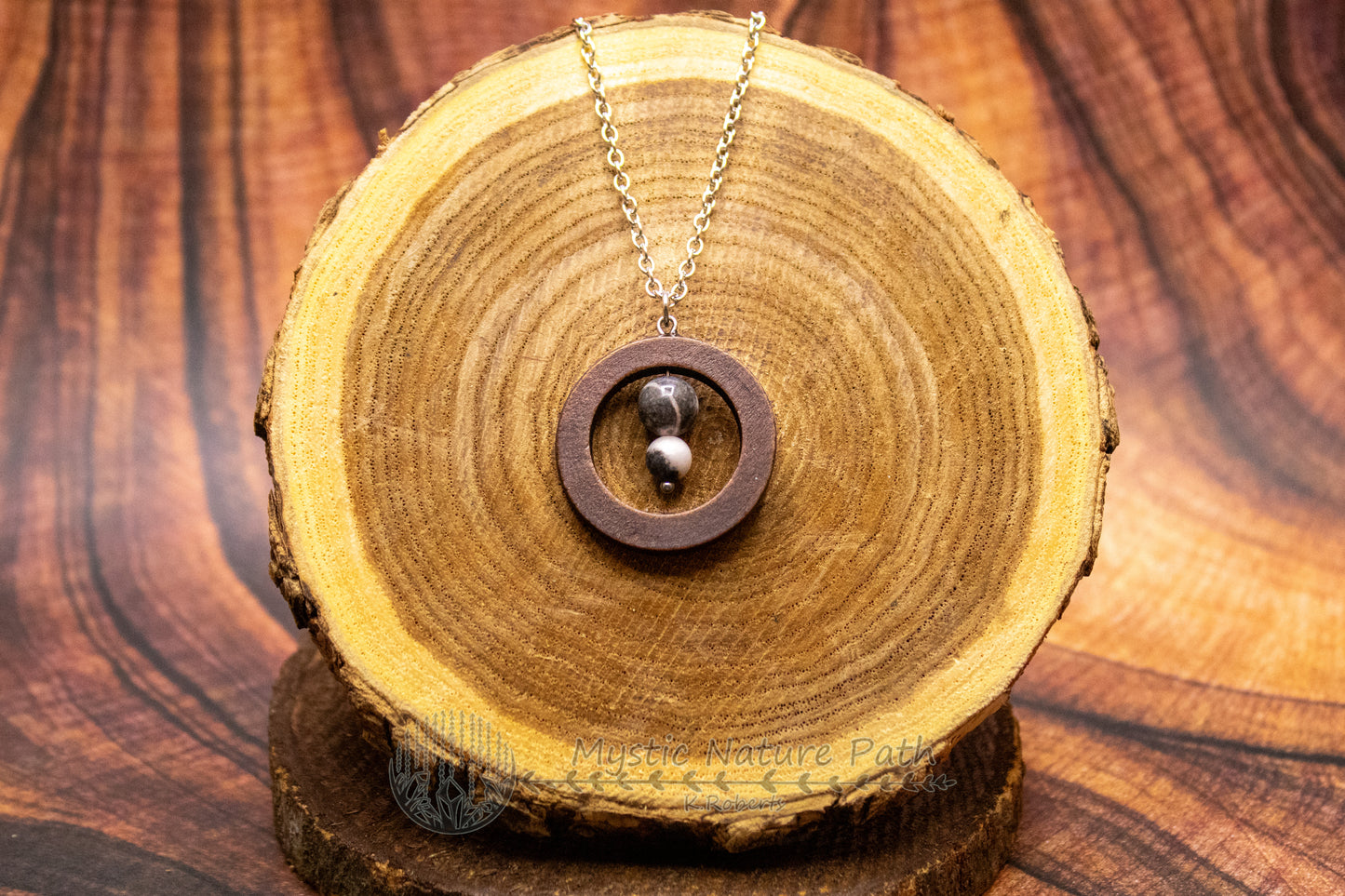 Gemstone Bead Fidget Necklace
