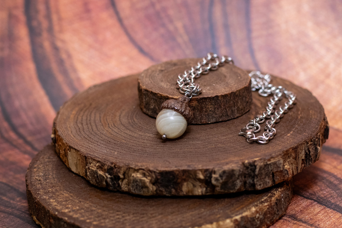 Jade Acorn Pendant Necklace