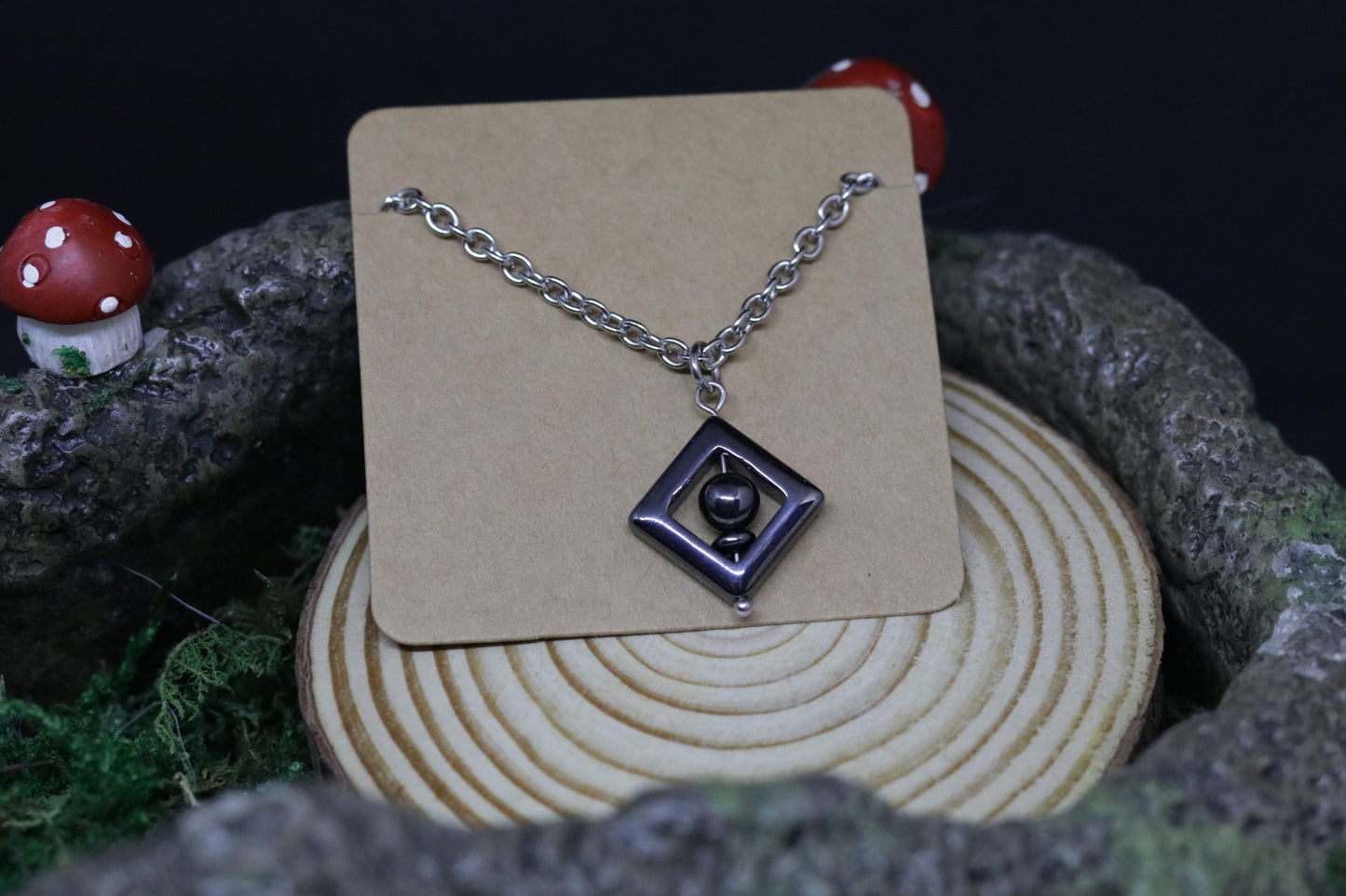 Hematite Square Necklaces