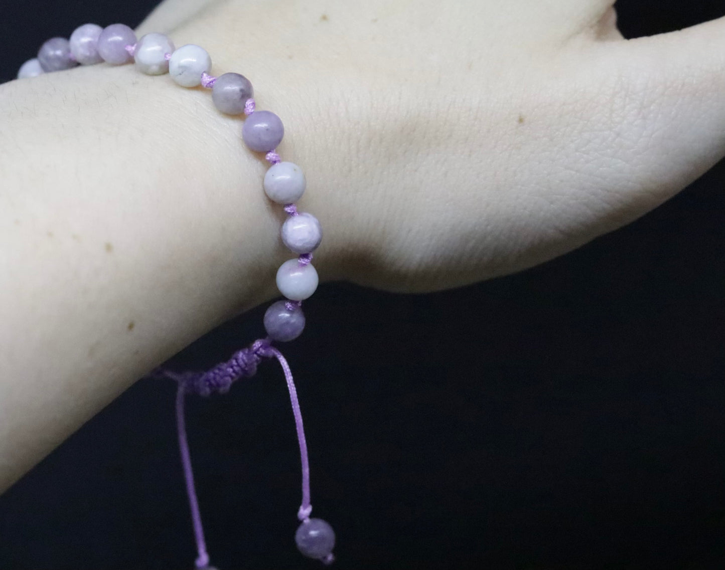 Purple Lepidolite Macrame Bracelet/Anklet