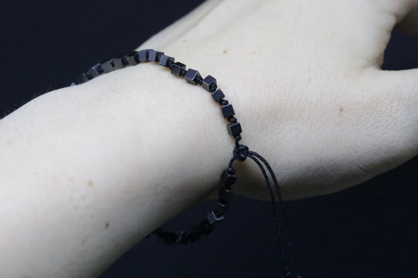 Hematite Beaded Macrame Bracelet/Anklet