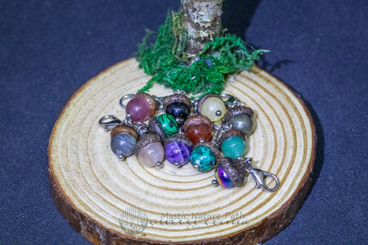 “Charmed” Bracelet Charms - Gemstone Acorns