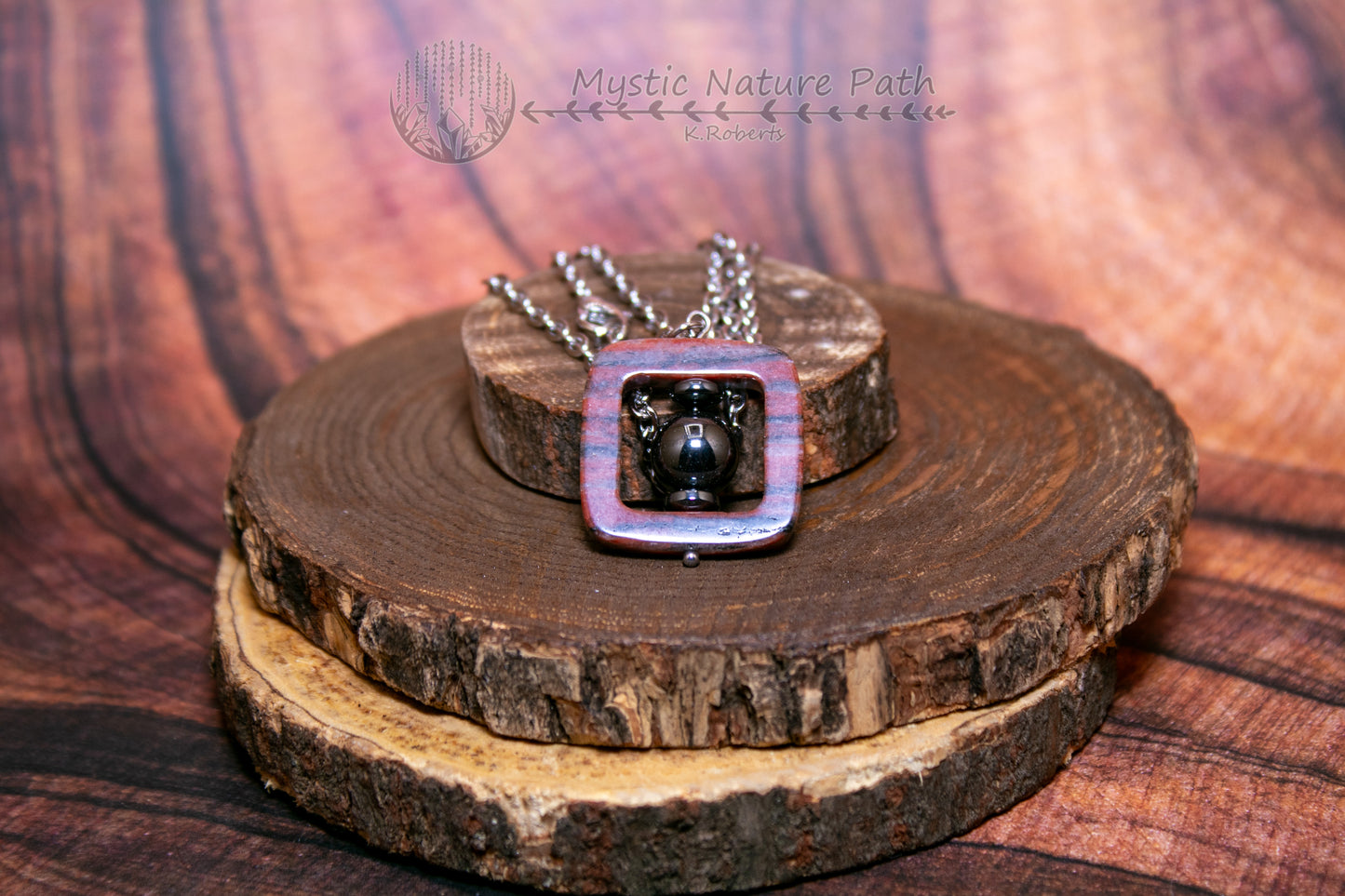 Red Sesame Jasper Gemstone Bead Fidget Necklace