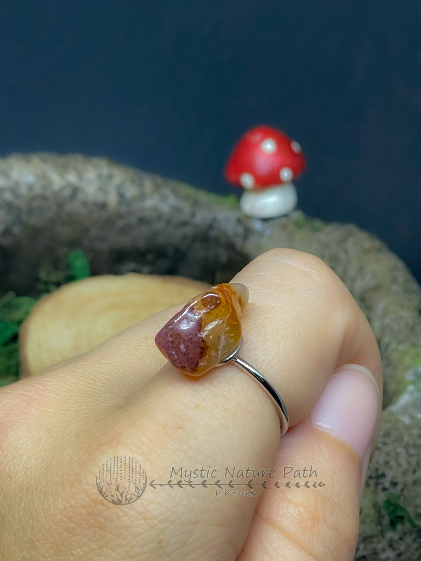 Carnelian Side Wrap Ring