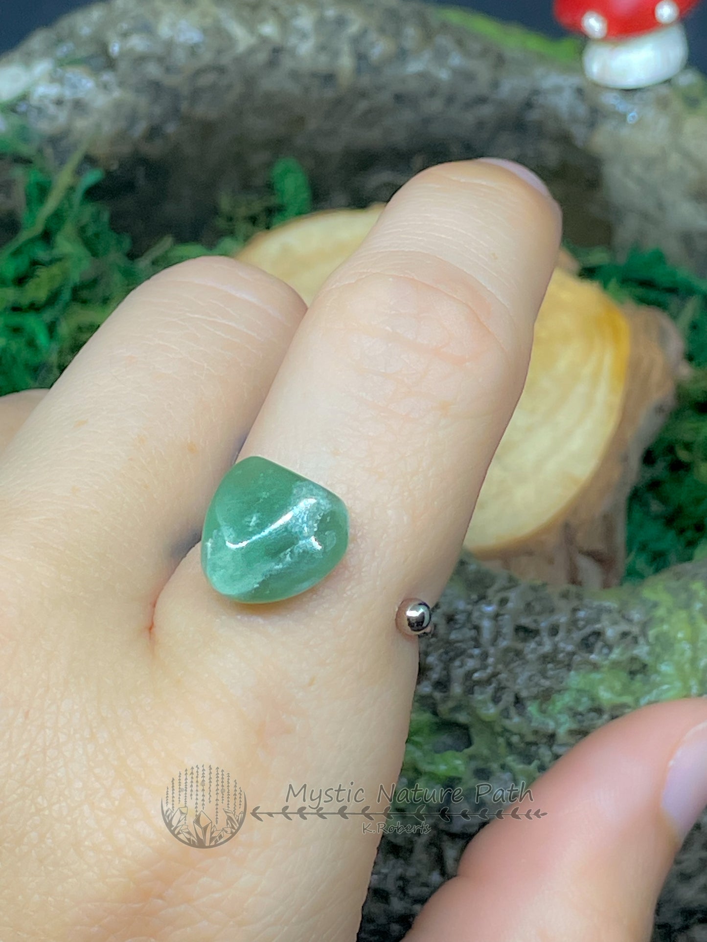 Green Aventurine Side-Wrap Ring