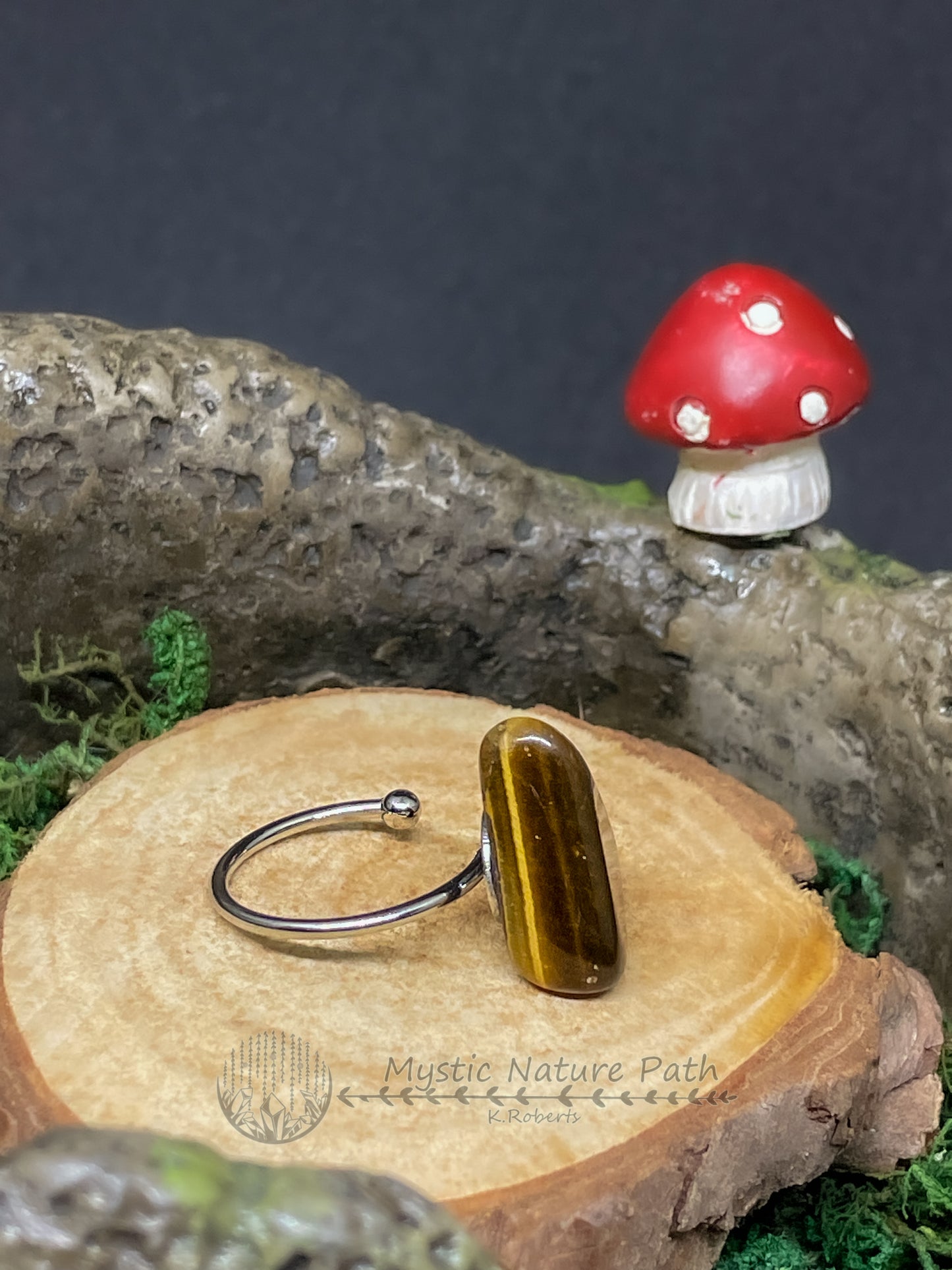 Tiger’s Eye Side Wrap Ring