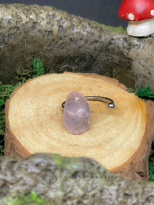 Rose Quartz Side Wrap Ring